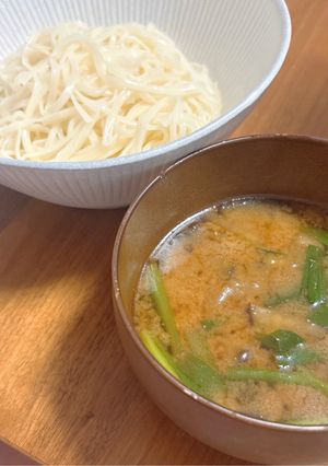ニラとなす🍆のつけうどん-レシピのメイン写真