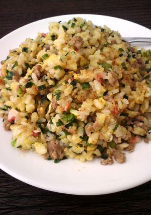 余った「たね」でニラ玉炒飯-レシピのメイン写真