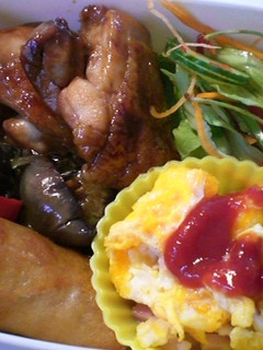 朝寝坊した日のお弁当♪スピード鶏照り焼き-レシピのメイン写真
