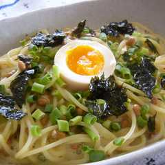 รูปของ ♪納豆スパゲティ☆柚子胡椒風味で♪