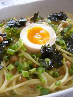 ♪納豆スパゲティ☆柚子胡椒風味で♪-レシピのメイン写真