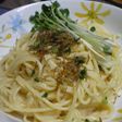 大根漬物でカルボナーラ風スパゲッティ