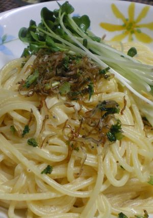 大根漬物でカルボナーラ風スパゲッティ-レシピのメイン写真
