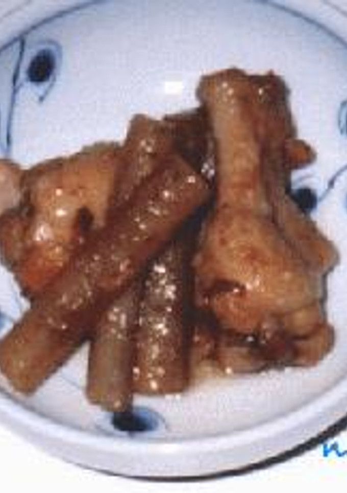 簡単美味しい☆ごぼうと手羽元の蜂蜜煮-レシピのメイン写真
