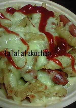 ポテトとソーセージのチーズケチャップ焼き-レシピのメイン写真