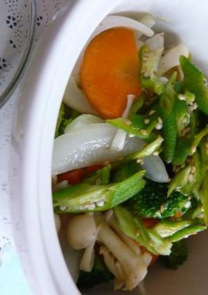 温野菜のさっぱりオクラソース-レシピのメイン写真