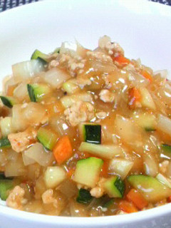 ズッキーニ中華丼♪-レシピのメイン写真