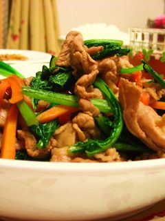 小松菜と豚肉の炒め物-レシピのメイン写真