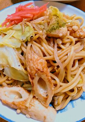節約☆ちくわのソース焼きそば-レシピのメイン写真
