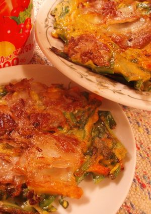 野菜ジュースで美味しいチジミ-レシピのメイン写真