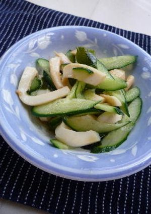 塩丸いか（塩いか）の酢の物　-レシピのメイン写真
