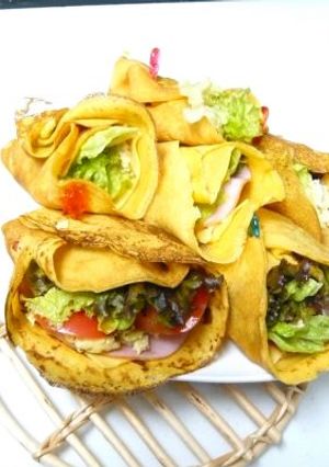 野菜たっぷりお食事クレープ♪-レシピのメイン写真