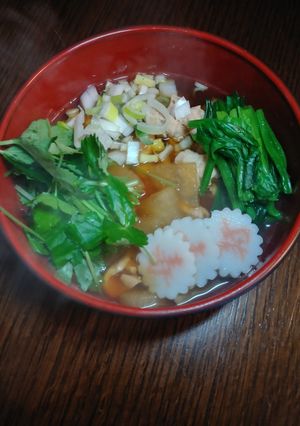 簡単⭐︎鶏肉とほうれん草のお雑煮⭐︎2026-レシピのメイン写真