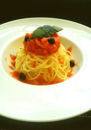 スイカの冷製シャーベットパスタ-レシピのメイン写真