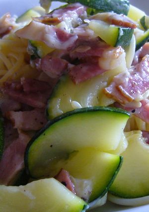 ズッキーニとベーコンのパスタ♪-レシピのメイン写真
