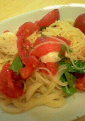 フレッシュトマトの冷製パスタ-レシピのメイン写真