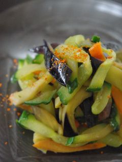 シンプルきゅうりとなすの炒め物-レシピのメイン写真