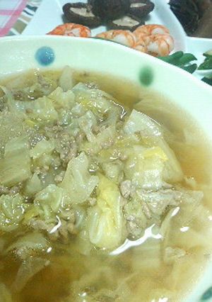 合びき肉のスープ-レシピのメイン写真
