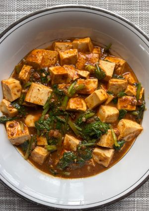 XO醬香るほうれん草麻婆豆腐-レシピのメイン写真
