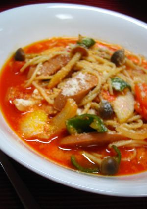 ♪野菜ジュースでスープパスタ♪-レシピのメイン写真