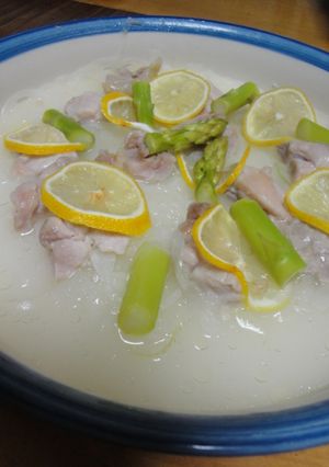 レンジで簡単♪レモン香る鶏の酒蒸し-レシピのメイン写真