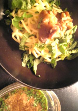 豚の角煮と大葉のピリ辛つけ麺-レシピのメイン写真
