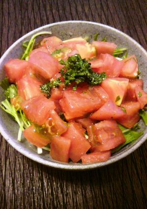 トマトと水菜のさっぱりサラダ-レシピのメイン写真