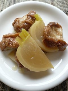 かぶと油麩の煮物。-レシピのメイン写真