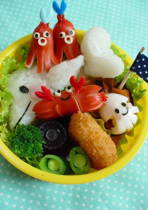 キャラ弁うずら卵でイカちゃん-レシピのメイン写真