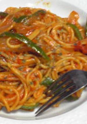 フライパン一つで作る簡単トマトパスタ-レシピのメイン写真