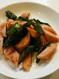 ✿オクラと魚肉ソーセージのマヨ醤油炒め✿-レシピのメイン写真
