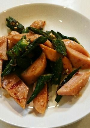✿オクラと魚肉ソーセージのマヨ醤油炒め✿-レシピのメイン写真