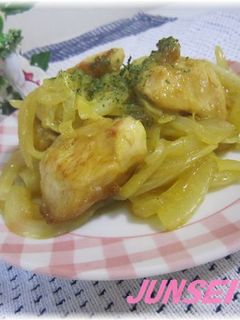 玉ねぎと鶏むね肉のオイカレーマヨ炒め☆-レシピのメイン写真