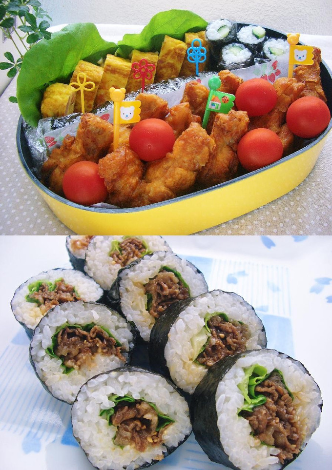 焼肉のり巻きの行楽弁当-レシピのメイン写真