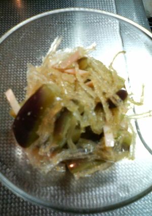糸寒天でボリュームアップ！なすの中華和え-レシピのメイン写真