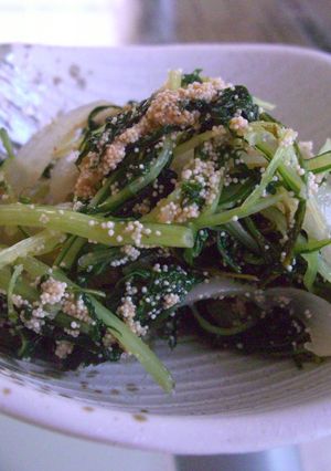 超簡単♪水菜と新玉ねぎの明太和え-レシピのメイン写真