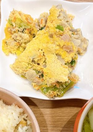 レンチンこまツナオムレツ-レシピのメイン写真
