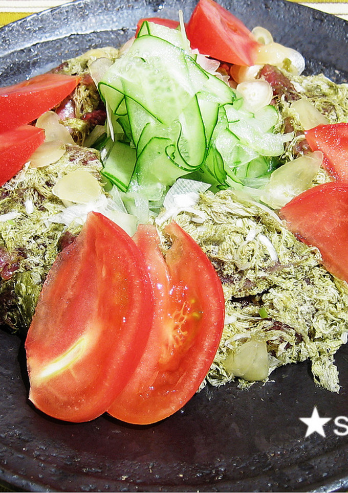鰹のとろろ昆布締め☆サラダ仕立て-レシピのメイン写真