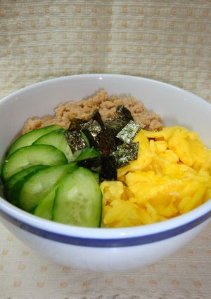 ３色鶏そぼろどんぶり～♪-レシピのメイン写真