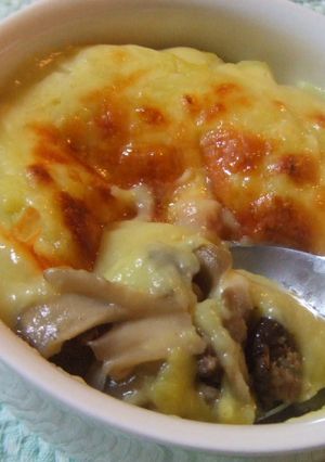 残りポタージュで☆きのこのグラタン-レシピのメイン写真