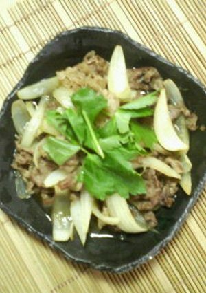 玉ねぎと牛肉でガーリック風味牛すき-レシピのメイン写真