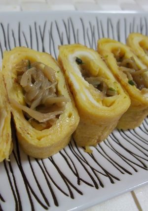 なめたけ入りの卵焼き-レシピのメイン写真