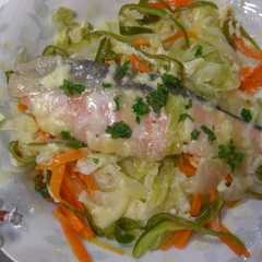 รูปของ 洗い物なし！簡単！鮭の野菜蒸し