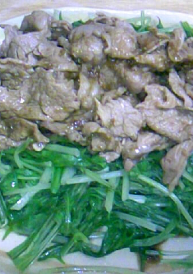 水菜と豚のゆず胡椒だれ♪-レシピのメイン写真