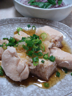 鶏胸肉の酒蒸し　おろしポン酢かけ♪-レシピのメイン写真