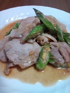 おくらと豚肉の生姜焼き-レシピのメイン写真
