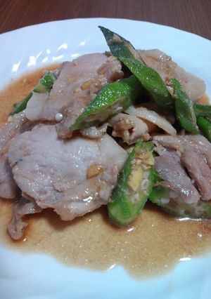 おくらと豚肉の生姜焼き-レシピのメイン写真