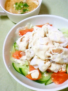 しっとりお肉の冷しゃぶサラダ　　-レシピのメイン写真