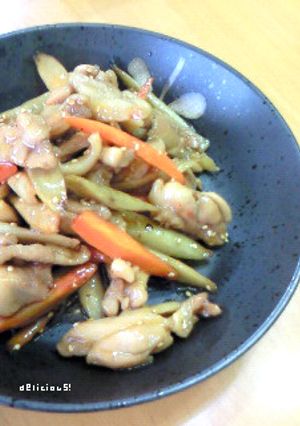 甘辛鶏ゴボウ-レシピのメイン写真