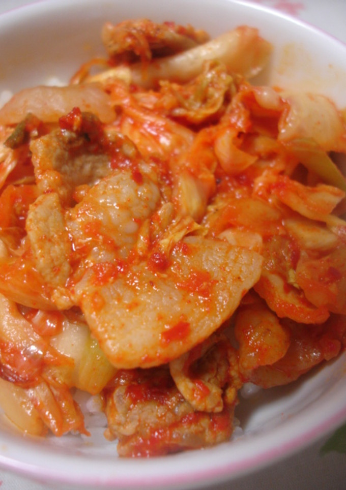 辛～～!!旨～～!!簡単豚キムチ丼♪-レシピのメイン写真
